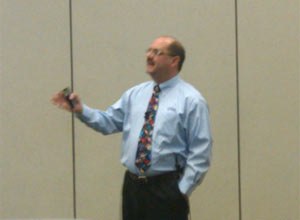 Photo Jamie ThompsonDavid Bradley speaks to a session at EMS Today.