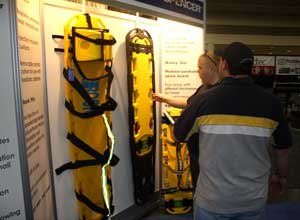 Photo Jamie ThompsonEMS Today attendees check out the Spencer product Tango at the show.