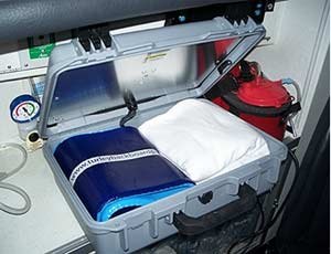 Photo Turley Backboard Pad Co. The Turley Backboard Pad is totally reusable and can be cooled in any refrigerator, or warmed in a blanket warmer or IV fluid warmer.