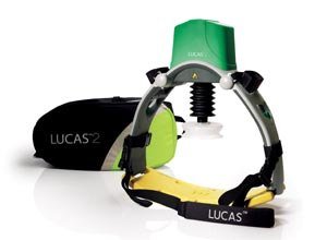 Image JoLifeThe Lund University Cardiac Arrest System (LUCAS), made by JoLife, uses a suction cup to press on the sternum, but also actively lift the chest back to its normal resting position, creating so-called active compression-decompression CPR.