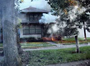 NIOSH imageView of the structure upon firefighters' arrival.