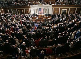 The 110th Congress is sworn in at the U.S. Capitol in Washington Thursday, Jan. 4, 2007. (AP Photo/Pablo Martinez Monsivais)