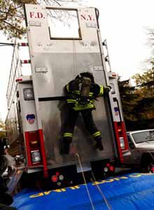 Photo FDNYFirefighters demonstrate how they train using the PSS on the new MTV-1.