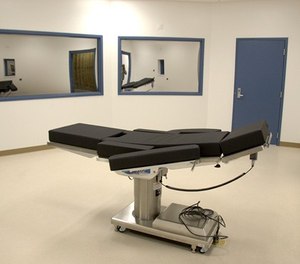 This Nov. 10, 2016, file photo released by the Nevada Department of Corrections shows the newly completed execution chamber at Ely State Prison in Ely, Nev.