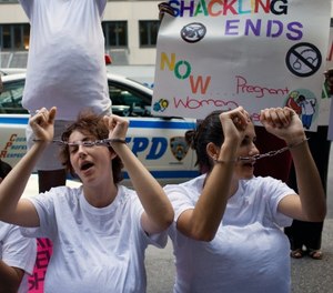 Women's rights groups allege that many prisons have inadequate policies for dealing with inmates who are pregnant.