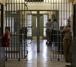 This Friday, May 26, 2017 shows a unit inside Franklin Correctional Center in Bunn, N.C. (AP Photo/Gerry Broome)