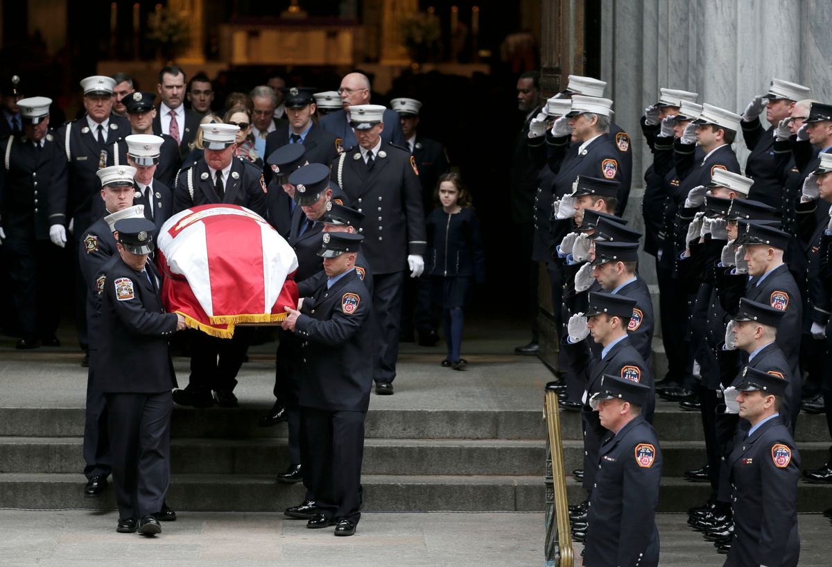 Photos: Thousands Mourn Death Of FDNY Firefighter Killed On Movie Set