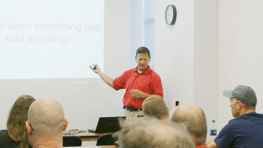 Participants started out the training by learning some basics in the classroom.