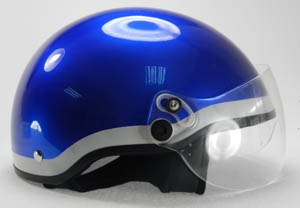 The B2 helmet allows the user to use a stethoscope and has a face shield for splash protection.