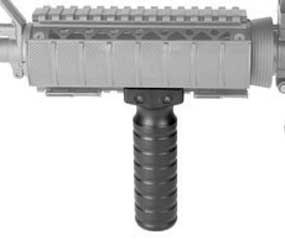 BLACKHAWK! has announced new rail-mount vertical grip, that, according to the company is molded of “high-performance fiberglass-reinforced polymer,” and comes with two different caps to you can customize the length of the grip.