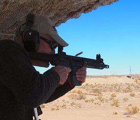 P1 Columnist Lindsey Bertomen with the 7.5-inch DoubleStar SBR.