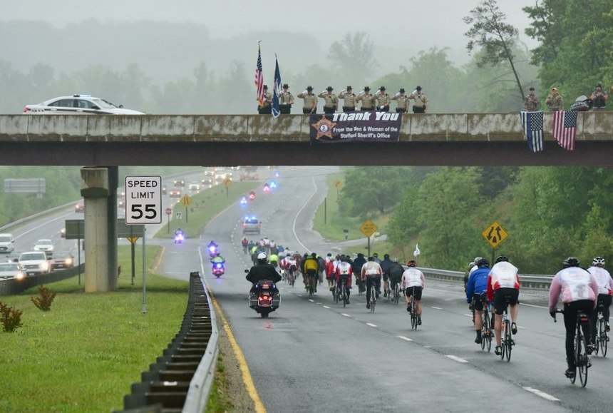 Riders stop at towns and departments where an officer has been killed in the line of duty.