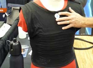 Photo Rick MarkleyThe Porticool 2 system is a vest made of wicking material worn against the skin under station wear. Tubes sewn into the vest circulate carbon dioxide, which both cools the body and evaporates sweat.