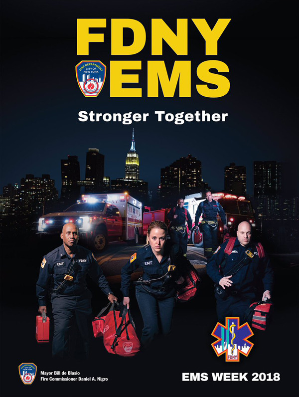 FDNY unveiled their poster in celebration of EMS Week 2018.