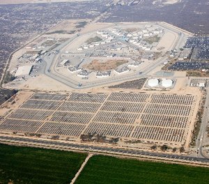 Since 2011, the solar field at the North Kern State Prison in the town of Delano has produced 5.7 megawatts of electricity per year. It reduces greenhouse gas emissions (CO2) equal to taking 22,000 cars a year off the road and saves taxpayers $13 million a year in electrical costs.