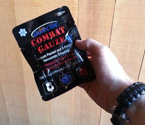 Pictured above is the packet of combat gauze carried around by PoliceOne Editor in Chief Doug Wyllie.