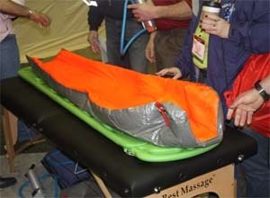 Photo Jamie Thompson Visitors to EMS Today check out the FASPLINT Full Body.