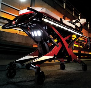 The iN/X is the first of its kind: a powered self-loading stretcher.