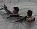 Chinese firefighters in oil spill