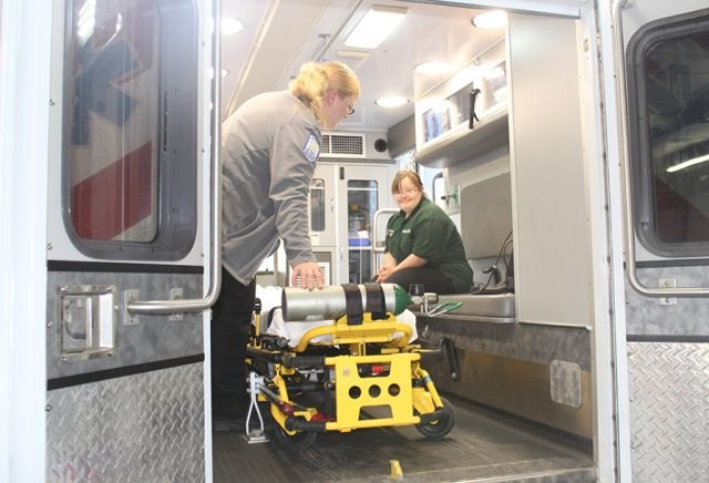 Blair in the ambulance. (Photo/Bainbridge State College)