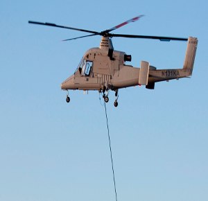 The Kaman Unmanned K-MAX multi-mission helicopter is an Unmanned Aerial Truck (UAT) based on the K-MAX heavy-lift aerial truck helicopter.