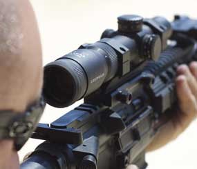 The VX-R Patrol is a 30mm main tube low magnification scope that uses Leupolds twin bias erector system and 1/4 MOA click adjustments for accuracy. (PoliceOne Image)