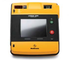 The Lifepak 1000 defibrillator is an automatic external defibrillator (AED) designed for trained responders. (Lifepak Image)