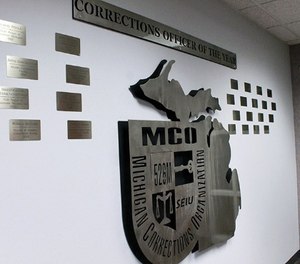 Each Michigan Department of Corrections Officer of the Year now gets special recognition on a wall at Michigan Corrections Organization’s office.
