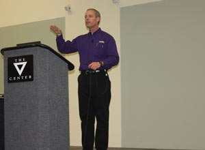 Photo Jamie ThompsonMatt Zavadsky speaks to a session at EMS Today