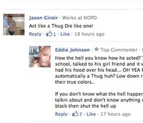 Jason Giroir used his full name and identified himself as a New Orleans Police Department employee when he made the comments.