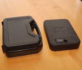 The Nanovault Gun Vault is about half the size of the plastic single handgun case it replaced. (PoliceOne Image)