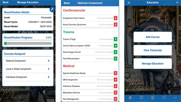 A new iPhone app from NREMT allows EMS personnel to streamline tracking and management of national EMS certification. (Photo/NREMT)