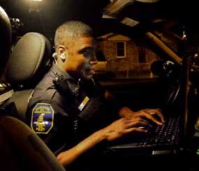 Special Police Officer Earnest Terrell of the Charleston Police Department Team 4 preparing for his night shift. (PoliceOne Image)