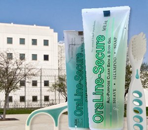 OraLine’s Secure Care products include toothbrushes, toothpaste and floss safe for distribution within facilities