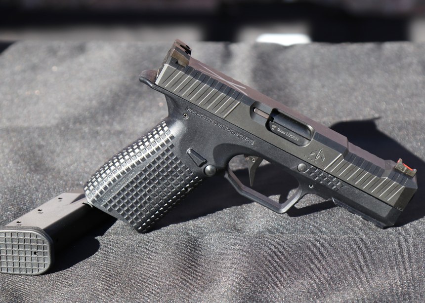 The Archon Type B is a 15-round 9mm handgun that does not look much different than typical striker-fired guns. The advanced ergonomics, short reset trigger, unusual locking system and engineered reliability put it in a league of its own.