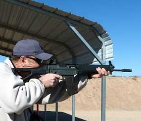 On the range, the SIG 551A1 handled nicely and there were no malfunctions of any kind while firing a mix of factory and reloaded ammunition. As can be expected with a rifle chambered in .223 Remington, recoil was mild and the rifle was easy to keep on target.