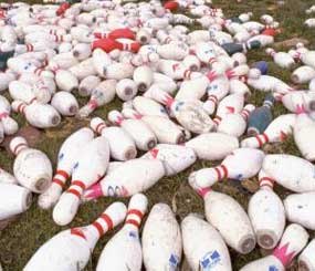 If steel targets aren’t within your budget, consider bowling pins. Bowling alleys are typically more than happy to donate a quantity of tired pins which make great training aids.