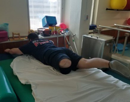 Macdonald was put on IV antibiotics through a PICC and had to go into a rehab center.