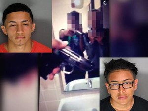 Snapchat photo of Fla. teens posing with guns in high school bathroom.