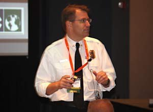 Photo Jamie ThompsonChief Prziborowski speaks during a session at FRI.