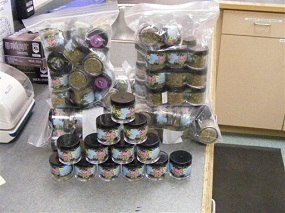 This photo released by the McMinnville Police Department shows seized synthetic cannabinoids. The drugs, sold as incense under names including Spice, K2 and Yucatan Fire, are banned in the state of Oregon.
