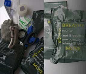 The Trauma Rapid Intervention Kit can fir in cargo pants or a squad car to provide the right tools when every second counts.