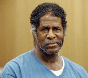 Lawrence McKinney speaks at a news conference at the Legislative Plaza Thursday, June 16, 2016, in Nashville, Tenn. McKinney, who spent 31 years in prison for a rape he did not commit, continues to wage a battle with the state of Tennessee to get the compensation he is legally owed. (AP Photo/Mark Humphrey)