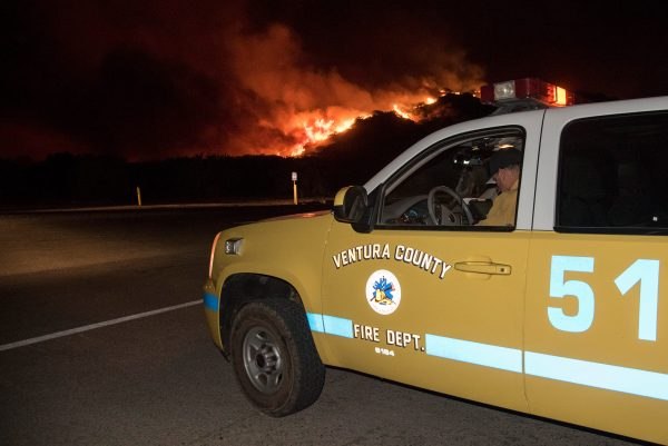 Captain Jensen and Battalion Chief Burris were the first command staff to arrive. (Photo/R. Cullom)