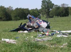 Photo NTSB
The five-member board that looked into the cause of the August 2011 crash unanimously agreed that it was caused by a distracted and tired pilot who skipped preflight safety checks, which would have revealed his helicopter was low on fuel.