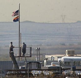 Officer's overlooking the yard at the Arizona State Prison Complex - Lewis (AP photo)