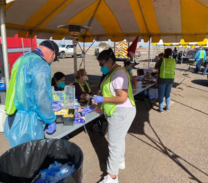 In January, Medical Center Health System collaborated with city government officials to hold mass vaccination drive-throughs at Ratliff Stadium in Odessa, Texas.