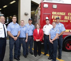 Orange County Mayor Teresa Jacobs, Orange County Fire Department Chief Otto Drozd III and Medical Director Dr. Christian Zuver announced Project Leave Behind, which supplies the department with naloxone kits to give to the families and loved ones of those treated for an overdose.
