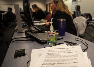 The Washington state Department of Health set up a hotline after the country’s first novel coronavirus case was diagnosed in January, but the call center was overwhelmed as the epidemic spread. Image: Ellen M. Banner/The Seattle Times