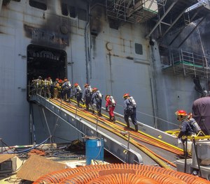 At the time of the fire, the USS Bonhomme Richard was undergoing a $250 million upgrade and was therefore not being staffed at its full complement of personnel.